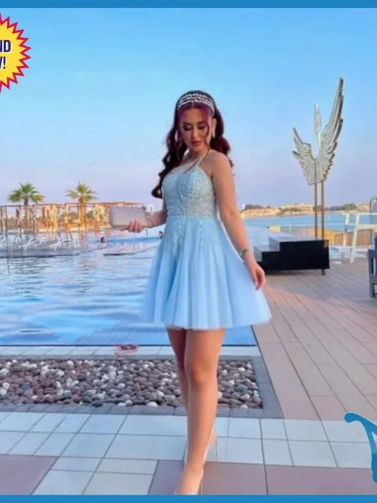 One Shoulder Beaded Tulle Prom Dress with Pockets A Line Formal - Picture 3 of 7